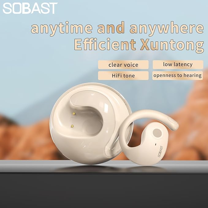Wireless Earbuds for Workout/Running, Sports Bluetooth 5.4 Headphones,IPX7 Waterproof,Fast Charging,40Hrs Playtime Ear Buds（Beige