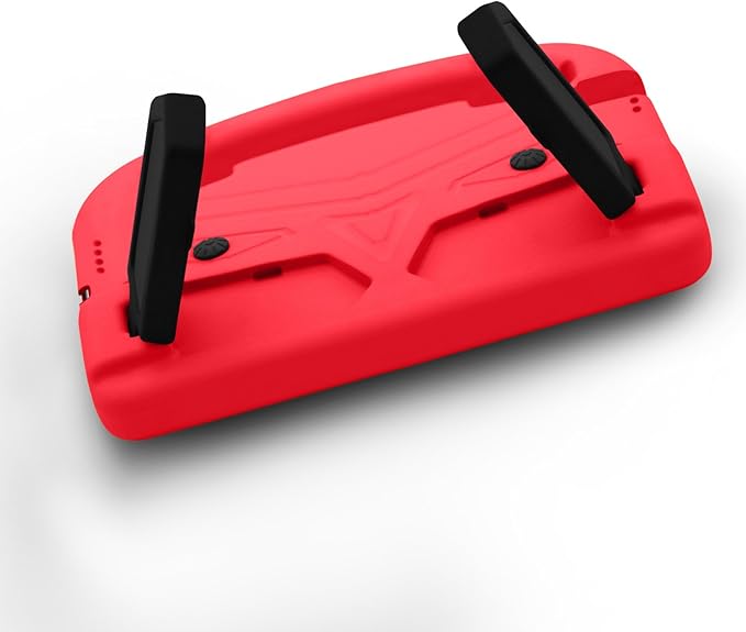 Kids Case for 7.9" iPad Mini 5/4/3/2/1, Red, Silicone Shockproof Cover with Handle Kickstand, Compatible with Apple iPad Mini 5th (2019), Mini 4/3/2/1, Red