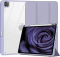 Case for iPad Pro 11 inch 4th / 3rd / 2nd Generation (2022/2021/ 2020), for iPad Pro 11 Case with Pencil Holder, Clear Back Cover for iPad Pro 11, Auto Sleep/Wake, Purple