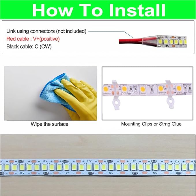 LED Strip Lights, SMD 2835 LED Strip, DC12V 1200LEDs 16.4Ft 26000LM High Density LED Light Strips Tube Waterproof IP67, 3 Times Brightness Than SMD3528 LED Strip, Blue