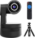 Tiny 4K PTZ Webcam HDR ½.8" Sensor Auto-Frame Gesture Control Built-in Pickup Support USB Audio and Video Output for Online Meetings, Online Chats, Online Classes, Live Streaming, etc.