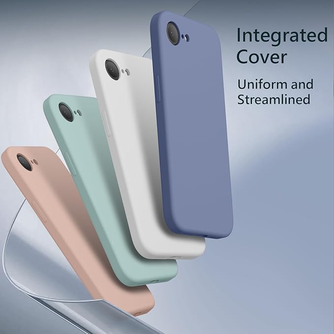 FireNova Magnetic for iPhone 17e Case/iPhone 16e Case, Compatible with MagSafe, [Silicone Camera Protection] Microfiber Lining Phone Case, 6.1", Lavender Gray