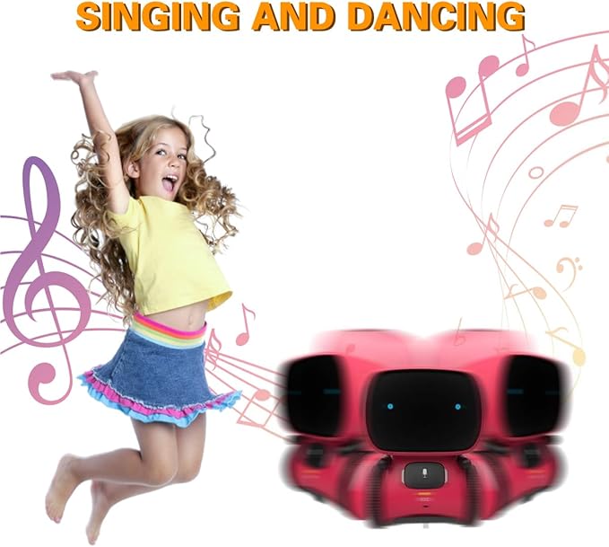98K Robot Toys for Girls and Boys Rechargeable, Touch and Voice Control Robots Interactive Talking Smart Partner and Teacher with Singing, Dancing, STEM Toy Gifts for Kids Age 3 and Up