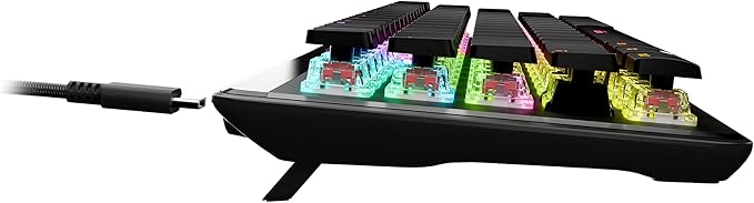 ROCCAT Vulcan II Mini Air 65% Optical Mechanical Gaming Keyboard, Full Wireless and Bluetooth Capabilities, Customizable RGB Illumination, Button Duplicator, On-Board Profiles, Aluminum Plate – Black