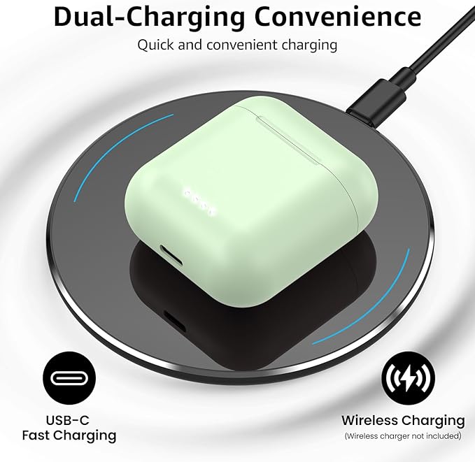 TOZO T6 Wireless Earbuds, Bluetooth 5.3 Ear Buds, Stereo Sound in Ear Headphones, 50 Hours Playtime, Wireless Charging Case, APP Customizable EQs, IPX8 Waterproof Earphones