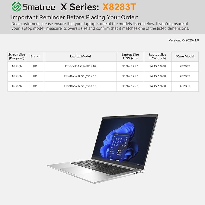 Smatree Hard EVA Protective Sleeve Case Compatible for 16 inch HP ProBook 4 G1a/G1i, for 16 inch HP EliteBook 6/8 G1i/G1a, Waterproof and Anti-Shock Laptop Case Sleeve, Green (X8283TG)