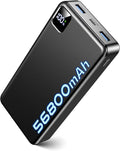 Portable Charger Power Bank, 56800mAh Battery Pack, 22.5W Fast Charging Portable Phone Charger for Camping Travel Essential Compatible with iPhone 17/16/15/14/13 Series, Samsung, Google,iPad-Black