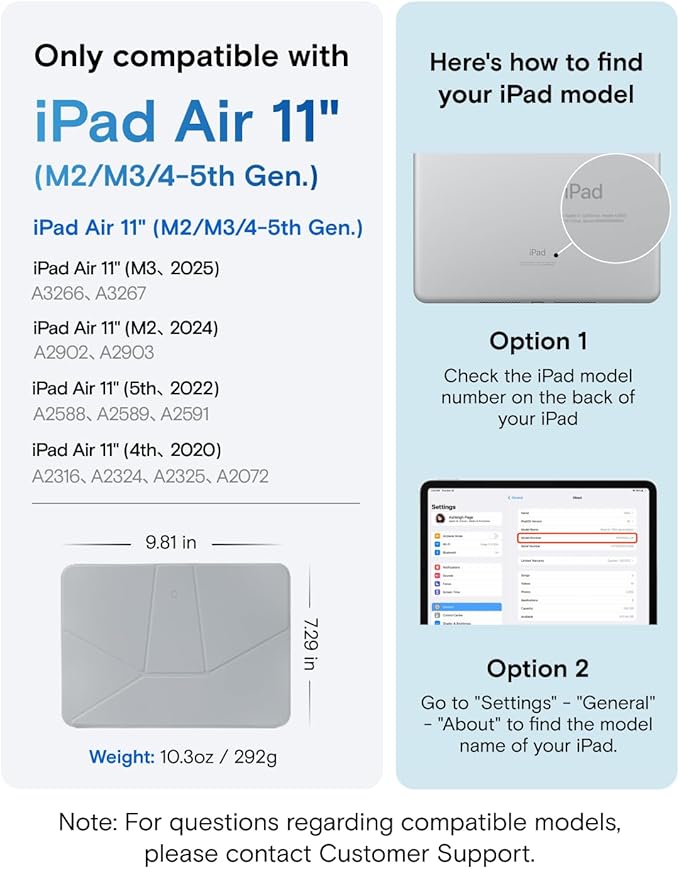 MOFT Dynamic Folio Case for iPad Air 11"(M4 2026 / M3 2025 / M2 2024) & iPad Air 10.9-inch 5th 4th Generation 2022 2020, Slim Magnetic Stand Case with 20+ Viewing Angles, Soothing Mist x Misty Cove
