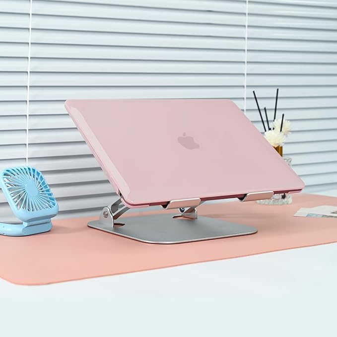 EooCoo Hard Case Compatible with MacBook Air 13.3 inch M1 Chip 2021-2018 with Retina Display, Air 13.3 inch Plastic Protective Case + Transparant Keyboard Cover + Screen Protector, Crystal Pink