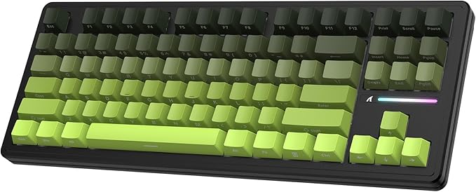 FELICON Attack Shark M87 PRO Wireless Mechanical Gaming Keyboard – 87-Key Tri-Mode (Bluetooth 5.0/2.4Ghz/USB-C), Hot-Swappable Linear Switch, RGB Backlit, 5000mAh Battery – Matcha Green