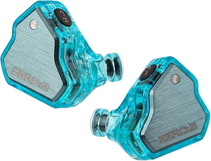 Linsoul 7Hz x Crinacle Zero:2 in Ear Monitor, Updated 10mm Dynamic Driver IEM, Wired Earbuds Earphones, Gaming Earbuds, with OFC IEM Cable for Musician (Without MIC, Blue)