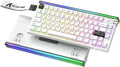 ATTACK SHARK R85 HE Wired 75% Hall Effect Rapid Trigger Mechanical RGB Gaming Keyboard with 8K Polling,0.05mm RT Accuracy,0.08MS Latency,Magnetic Switch,5 Layer Sound Damped,Driver for PC(Star White)