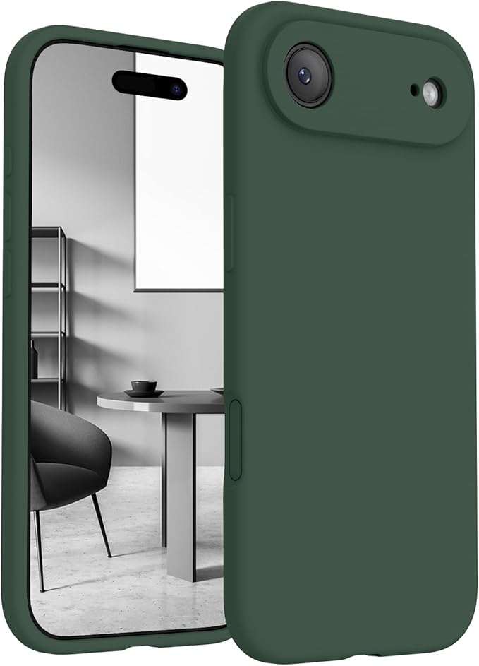 FireNova Magnetic for iPhone Air Case, Compatible with MagSafe, [Integrated Silicone Camera Control Button] [Camera Protection] Microfiber Lining Phone Case for iPhone 17 Air, 6.5", Alpine Green