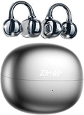 ZIHNIC S26 Wireless Clip on Earbuds, Open Ear Wireless Bluetooth 5.4 Headphones with Mic, IPX5 Waterproof, 35Hr Play time, Light Weight -Black