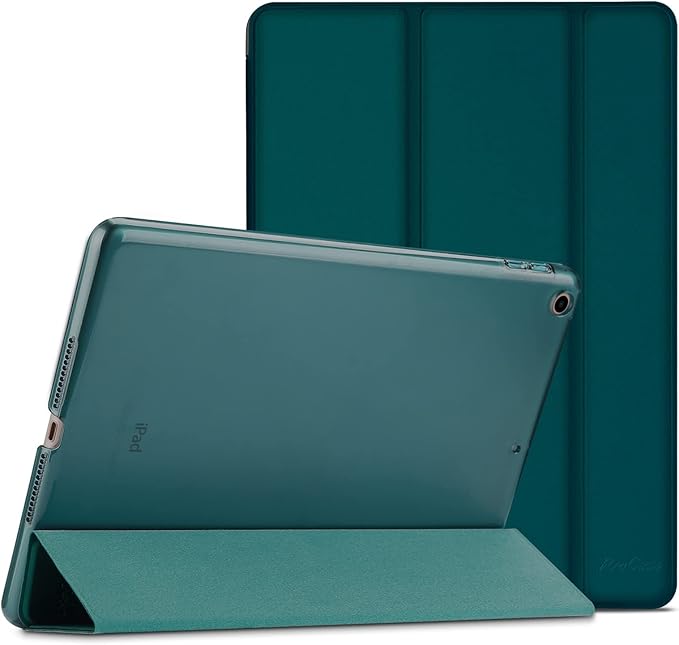 ProCase Smart Case for iPad 9.7 Inch iPad 6th/5th Generation Case 2018 2017(Model: A1893 A1954 A1822 A1823), Ultra Slim Lightweight Stand Case with Translucent Frosted Back Smart Cover -Emerald