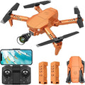Small Drones for adults, Mini Drone 4K Dual Camera with 3D Flips, Altitude Hold, Headless Mode, Gesture Operation, Gravity Sensor, 2.4Ghz Foldable RC Quadcopter Drone for Beginner