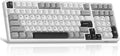 MageGee LIGHT100 Wireless Creamy Keyboard, Gasket Structure Hot Swappable, Tri-Mode 2.4G/USB-C/BT5.0 RGB Backlit Mechanical Gaming Keyboard for Win/Mac/PC, PBT Keycap, 4000mAh Battery, Grey
