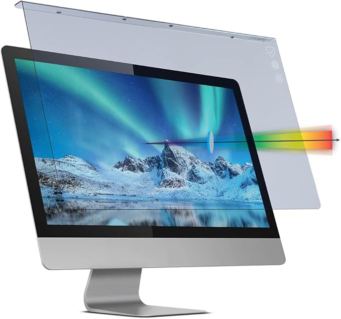 VizoBlueX 27-28 inch Anti-Blue Light Filter for Computer Monitor. Blue Light Monitor Screen Protector panel (24.8"x14.6") Fits LCD TV PC iMac Studio 27