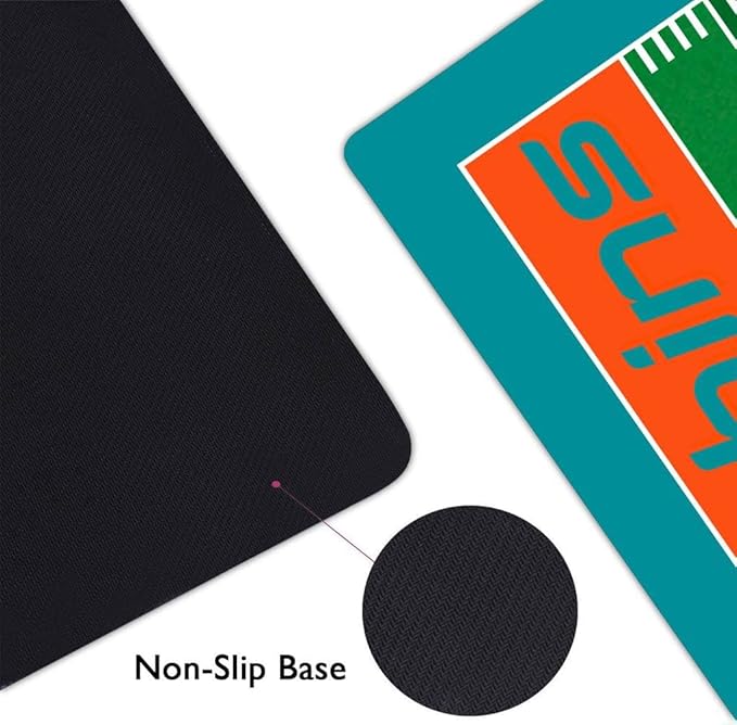 Large Gaming Mouse Pad, Mousepad with Non-Slip Rubber Base for Laptop Computer Desktop Keyboard,Football Fans Boy Husband Gift Little Green Design Mat