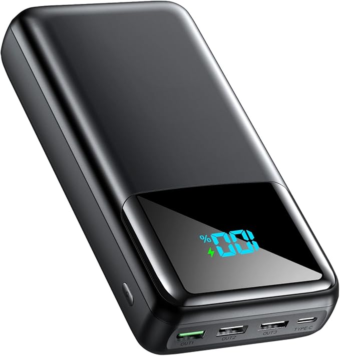 Portable Charger Power Bank 50000mAh, USB-C PD 30W Fast Charging, High Capacity External Battery Pack for Camping, Portable Phone Charger for iPhone 17/16/15/14/13/12/11 Samsung Android (Black)