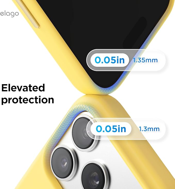 elago for iPhone 17 Pro Case, Premium Magnetic Silicone Case, Compatible with MagSafe, Liquid Silicone Material, Protective Cover, Shockproof, Slim Phone, 6.3 inch (Yellow)