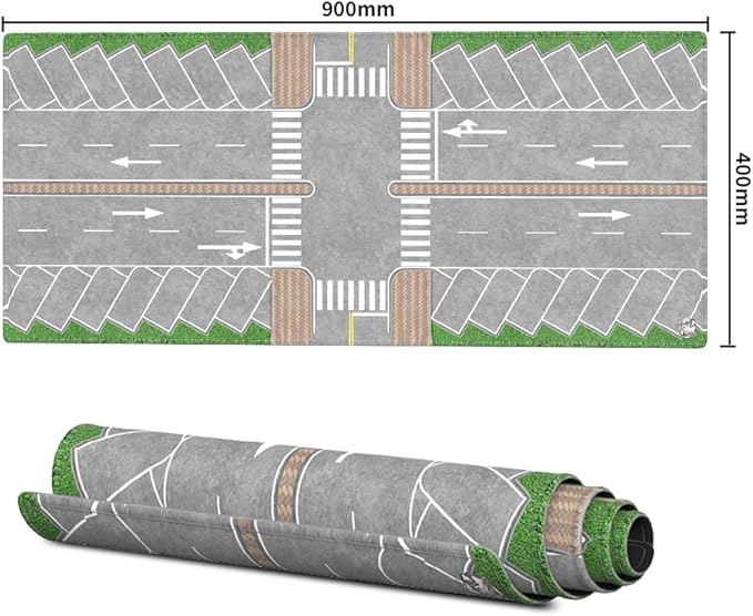 XXL 1/64 Scale Parking Lot Mouse Pad 90x40cm Non-Slip Rollable Desk Mat | Large Diorama Playmat for Hot Wheels, Matchbox, Mini GT, Tarmac, Inno64 and Diecast Car Collectors, Kids and Gamers