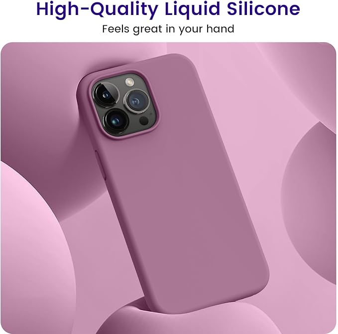 OTOFLY Designed for iPhone 15 Pro Case, Silicone Shockproof Slim Thin Phone Case for iPhone 15 Pro(6.1 inch), (Lilac Purple)