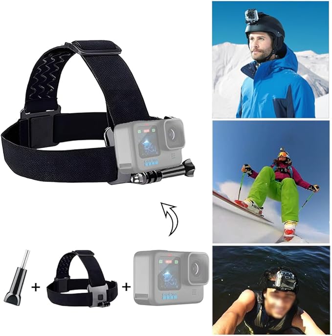 20-in-1 Action Camera Accessories for GoPro Hero 13 12 11 10 9 8 Max 7 6 5 4 Black GoPro 2018 Session Fusion Silver White Insta360 DJI SJCAM APEMAN AKASO and Others Cameras