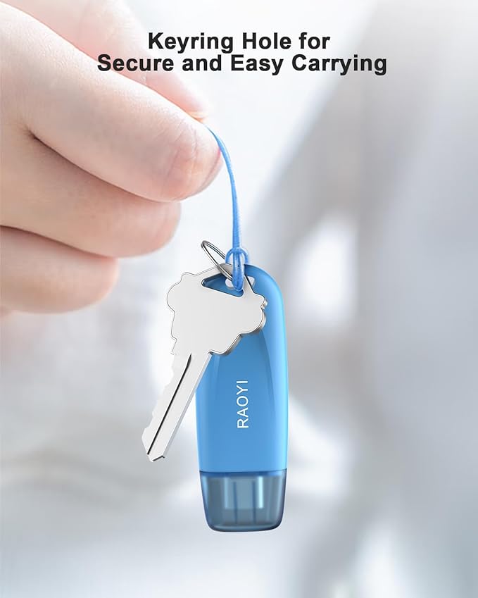 RAOYI 64GB Type-C Flash Drive USB 3.0 USB C Flash Drive Type C Thumb Drive Portable Memory Stick with Keyring Hole High-Speed Pen Drive for Laptop Smartphone Tablet Mac USB-C Devices, Blue