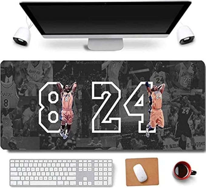 31.5x11.8 Inch Non-Slip Long Extended Large Gaming Mouse Pad with Stitched Edges XL Laptops Keyboard Mouse Mat(8&24)