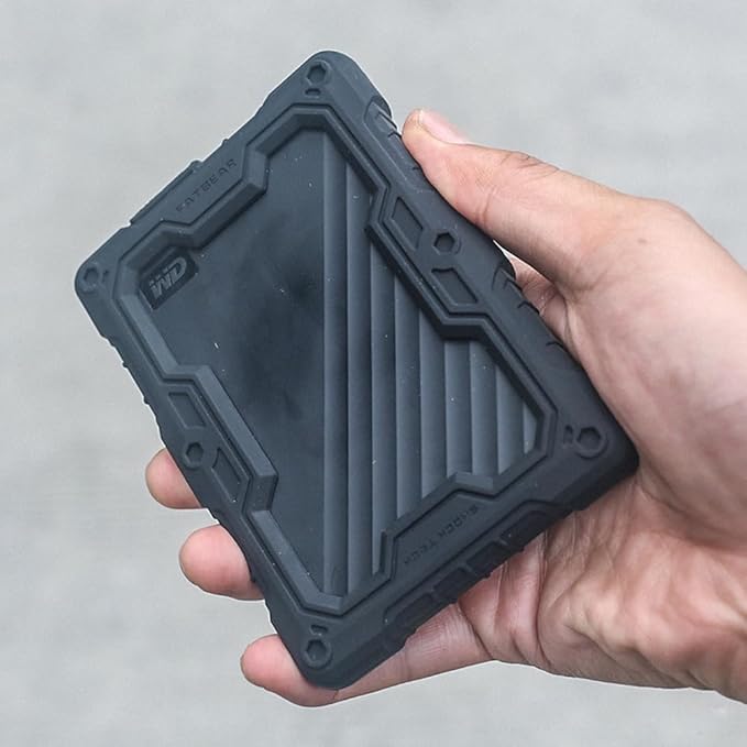 FATBEAR Tactical Military Rugged Shockproof Armor Protective Skin Case Cover for Western Digital WD Black P10 2TB 4TB 5TB 6TB P50 My Passport Ultra Mobile Hard Drive (Ultra 1TB 2TB)