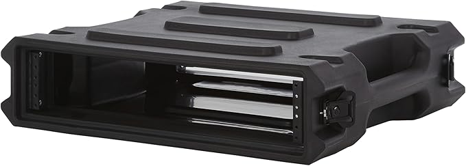Gator Cases Pro Series 2U Rack Case with Standard 19" Depth, Roto Molded Made in USA (G-PRO-2U-19)