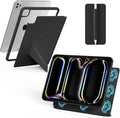 for iPad Pro 13 Inch Case (M5/M4) 2025/2024, Detachable Powerful Magnetic Attachment, Multiple Folding Stand, Slim Rebound Protection Cover, Auto Sleep/Wake, Black
