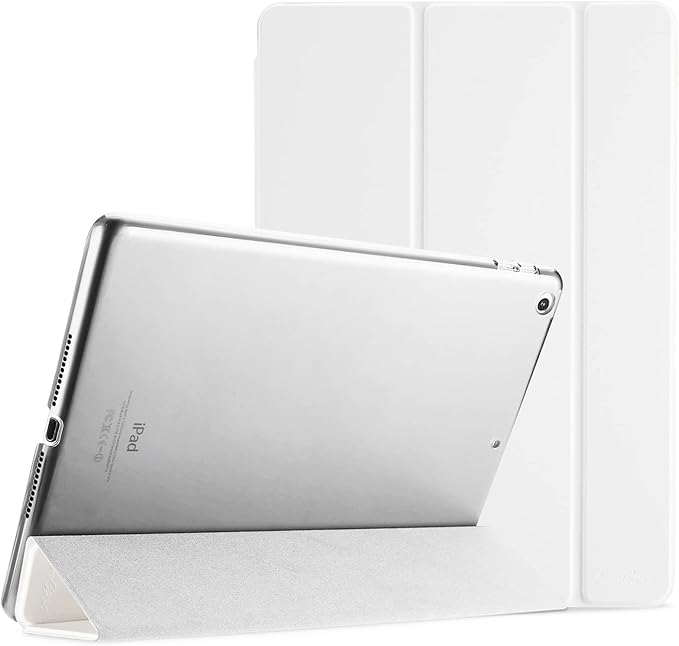 ProCase Smart Case for iPad 9.7 Inch iPad 6th/5th Generation 2018 2017(Model: A1893 A1954 A1822 A1823), Ultra Slim Lightweight Stand Cover with Translucent Frosted Back -White