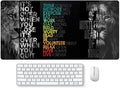 Black Gray Lion Keyboard Mat Positive Saying Mousepad Office Long Mouse Pad It is not Over When You Lose Desk Pad Mouse Mat for Desktop Gamer Guy Boys Mens Office Accessories 31.5"x15.7"