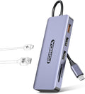 FORIDA USB C Hub, 7 Ports USB-C MultiPort Adapter for MacBook Pro/Air, Type C to 4K HDMI Extender, 1 USB 3.2 Up to 10Gbps, 2 USB 2.0, 100W PD, SD/TF for iPhone 15/16 and More USBC Devices