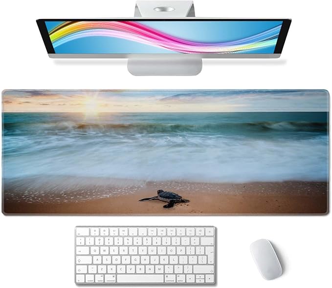 Turtle Shore XL Mouse Pad - Extended Desk Mat for Women & Men - 31.5''X11.8''