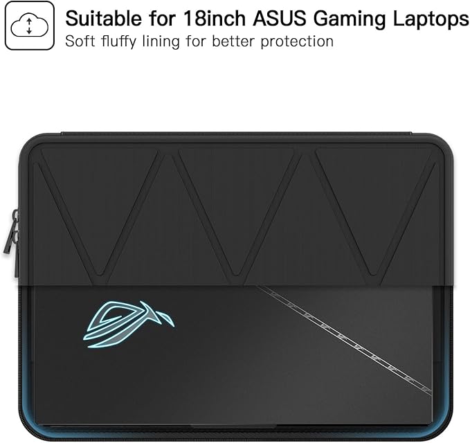 Smatree 18 inch ASUS Gaming Laptop Hard Sleeve for ROG Strix Scar 18 2025 G835/2024/2023 G834, for ROG Strix G18 2025/2024/2023 G814, Protective Carrying Case for ASUS ROG Strix 18