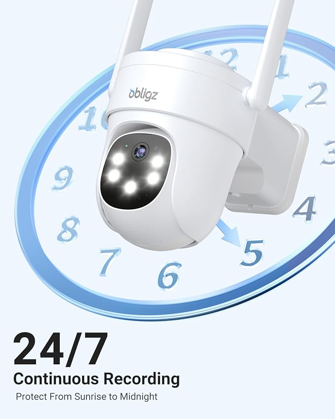 Solar Camera Security Outdoor - AOV 24/7 Recording Security Cameras Wireless Outdoor with 360° View, Human Auto Tracking, 2K Night Vision, Compatible with Alexa/Google Assistant (4 Pack)