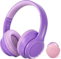 TONOSHARK Kids Bluetooth Headphones with Active Noise Cancelling, Wireless Over-Ear Headphones for Boys Girls, Foldable, Adjustable, 40H Playtime, Mic for School Travel(Purple)