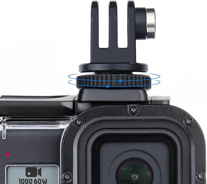 GEPULY 4 Pack Cold Shoe Mount Adapters,1/4" Thread Hole Cold Shoe Bracket,for GoPro Hero 13 12 11 10 9 8 7 6 5 4, Action Cameras DSLR Camera Cage Microphone LED Light Selfie Stick Monopod