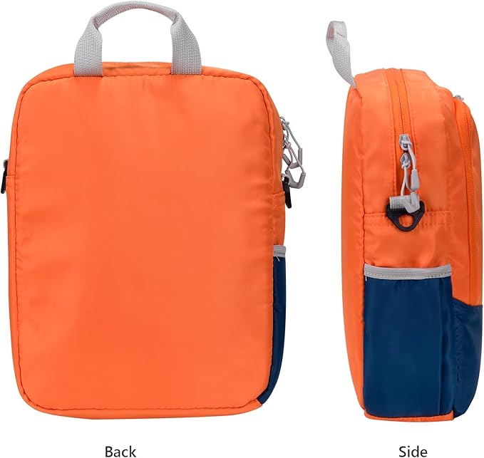 9-11 Inch Tablet Sleeve Bag, Padded Carrying Travel Case for iPad Pro 11-in, Galaxy Tab S9/S8, with Shoulder Strap (Orange)