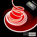 Red Neon LED Strip Lights, 16.4ft 12V Waterproof Flexible Light for Indoor/Outdoor Decoration (Includes Power Adapter)