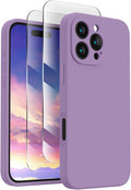 FireNova Designed for iPhone 16 Pro Max Case, Silicone Upgraded [Camera Protection] Phone Case, Soft Anti-Scratch Microfiber Lining Inside, 2024, Light Purple