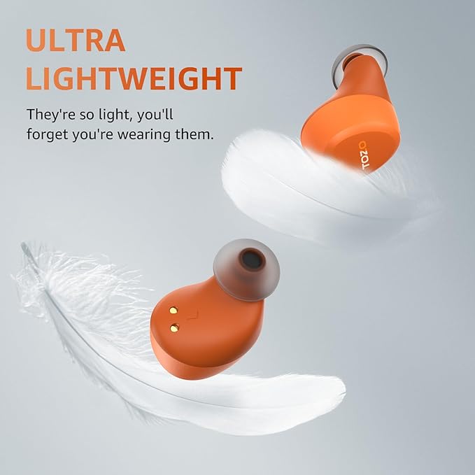 TOZO A1 Wireless Earbuds Bluetooth 5.3 Light Weight in Ear IPX5 Waterproof Headphones 2 Mic for AI Calls, Immersive Premium Sound Bass Headset with Charging Case, 32 Presets EQ Customization via App