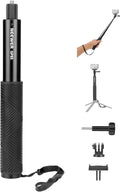 NEEWER Extension Rod Kit Compatible with DJI OSMO Action 5 Pro 4 3 GoPro Insta360 AKASO, 47.6" Invisible Selfie Stick, Action Camera Adapter & Magnetic Quick Release Mount for Video Recording, GP-85