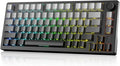 DAREU EK75PRO Wireless Mechanical Keyboard,75% Hot Swap Creamy Gaming Keyboard with Knob,RGB Backlit,Gasket Custom Structure,Side Printed PBT Keycaps,2.4Ghz/BT5.1/USB-C, for Win/MAC