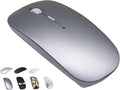 Bluetooth Wireless Mouse for MacBook Air Mac Pro Laptop Computer iPad Pad PC Laser Optical Rechargeable Mini Slim Silent Mouse Widely Used Desktop Hp iMac (Gray)
