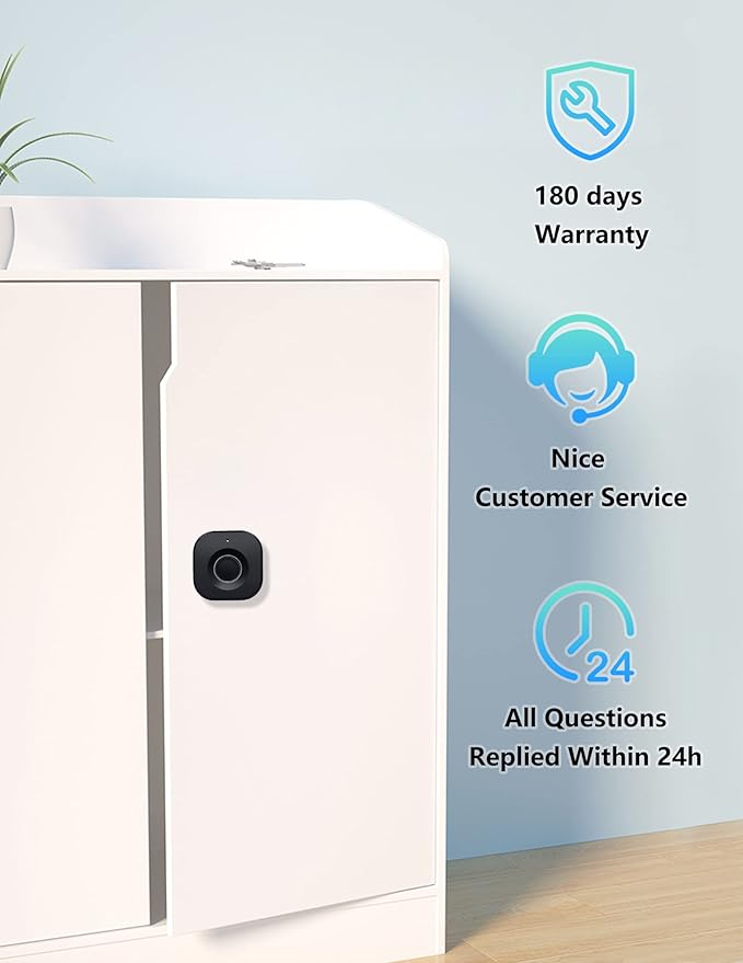 Bluetooth Fingerprint Cabinet Lock, Smart Biometric, Keyless Hidden, Child Safety Electric Lock