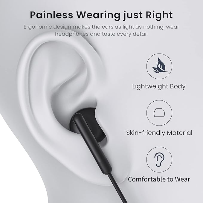 USB C Headphones for iPhone 17 16 15 Pro Max Plus iPad Pro USB C Earphones with Microphone Volume Control USBC Wired Earbuds USB Type C Earphone for Google Pixel 8 Samsung S25 S24 S23 S22 S21 S20 A55